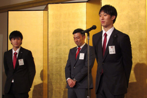 サントリー会見　栗山新主将や柳田、酒井が意気込み サムネイル