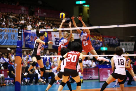 ワールドグランプリ　セルビア戦談話　中田久美監督、岩坂主将、古賀、井上、奥村 サムネイル