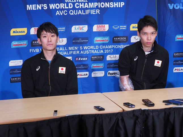 全日本男子、柳田のサーブで世界選手権出場権に王手　談話　出耒田　柳田　山内ら