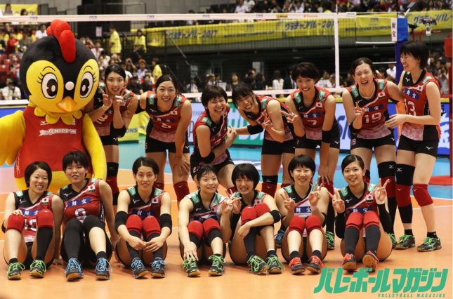 グラチャン　全日本女子、韓国にストレートで勝利し、白星発進