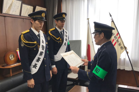 犯罪をアタック！特殊詐欺をブロック！　パナソニック今村貴彦＆久原翼が枚方警察1日署長を務める サムネイル