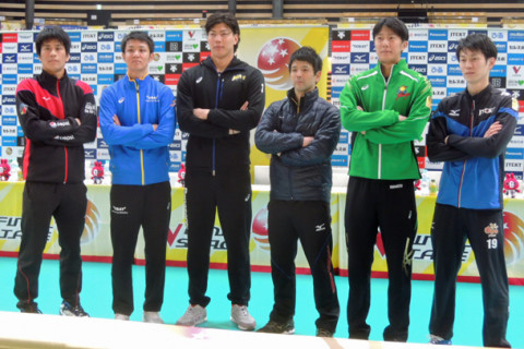 ファイナル６前日会見　パナ清水邦広「１戦１戦を全力で戦う。東レとは心理戦になる」テクト浅野「昨年も５位からファイナル３まで進んだ。今年もその勢いで」 サムネイル