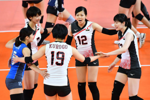全日本女子、サーブで攻め、ホンコンチャイナに快勝　第18回アジア競技大会 サムネイル