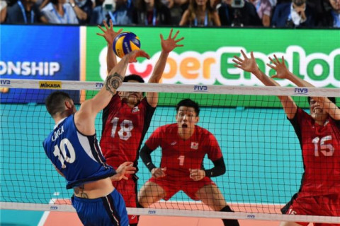 全日本男子、開催国イタリアにストレートで敗れ、黒星スタート　2018男子世界選手権 サムネイル