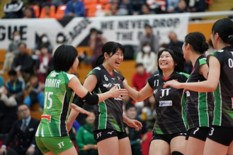 NEC、連敗がストップし、再び東の1位に。久光製薬が4連勝、JTは3連勝　V1リーグ女子 サムネイル