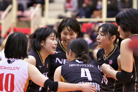 東の直接対決はNECに軍配。西は久光製薬が今季初の首位に浮上　V1リーグ女子 サムネイル