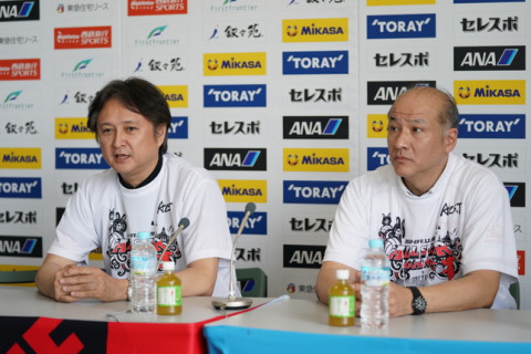 2018/19 V.LEAGUEオールスター　V2/V3男子記者会見　富士通・中川剛「僕は選手は引退しますが、盛り上げられるようアドバイスしたいです。娘に『おつかれさま』と言われぐっときました」 サムネイル