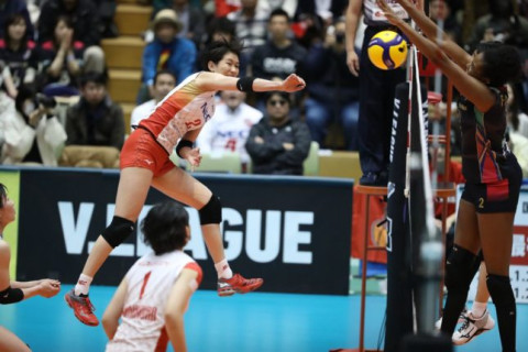 レギュラーラウンド全日程が終了。NECがプレミアカンファレンス3位に。久光製薬・新鍋理沙が3年連続6回目のサーブレシーブ賞に決まる　V1女子 サムネイル