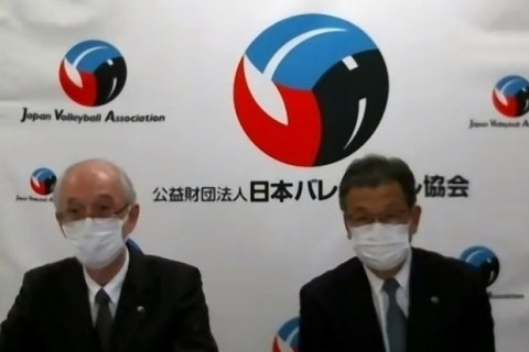 ビーチバレー　JVAによる国際大会キャンセル申告漏れと、選手による不適切行為についてJVA嶋岡会長らが会見、謝罪 サムネイル
