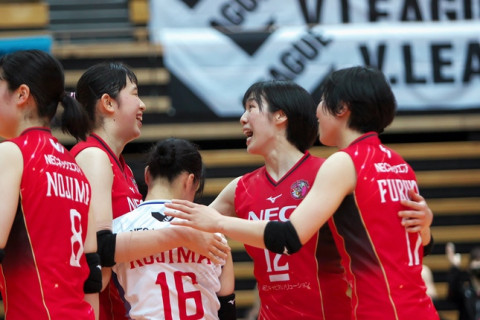 V Cup準優勝のNEC・山内美咲主将「選手の発信力や広い視野が身についたシーズンだった」、金子隆行監督「この大会を経験だけに終わらせず、次につなげたい」　会見コメント サムネイル
