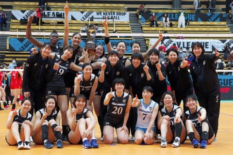 V Cup優勝の埼玉上尾・山岸あかね主将「プレッシャーが少なかったからチームが上手く回った」、佐藤優花「最後の1点は気持ちで打ち切れた」 会見コメント サムネイル