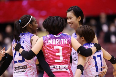 PFUがNECのホームでストレート勝ちの大金星。KUROBEが今季初勝利　V1女子 サムネイル