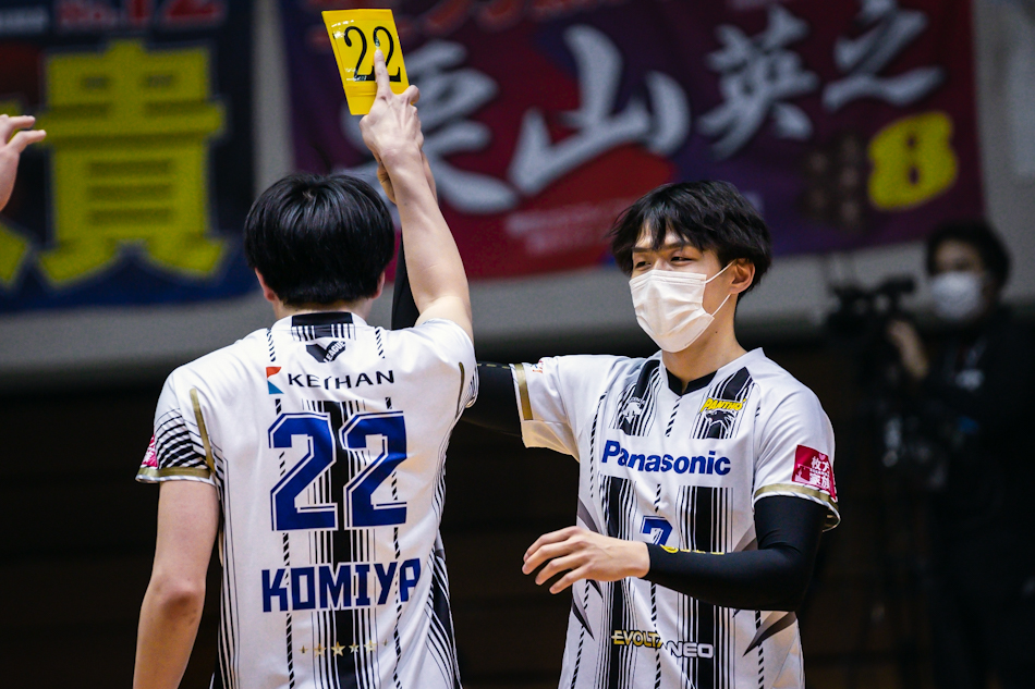 フォト パナソニックパンサーズ 久原翼、クビアク、大塚達宣、小宮雄一郎ら　2022.03.27 町田市立総合体育館