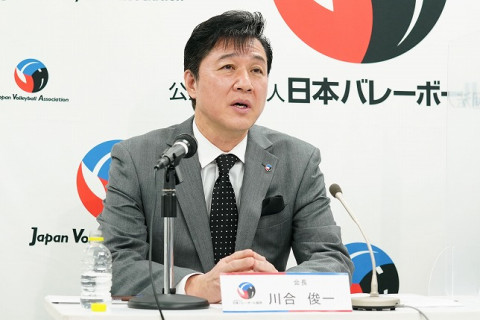 JVA　川合俊一新会長就任会見「メディア戦略にも力を入れたい。ブレイクの波をこちらからも仕掛ける努力が必要」 サムネイル