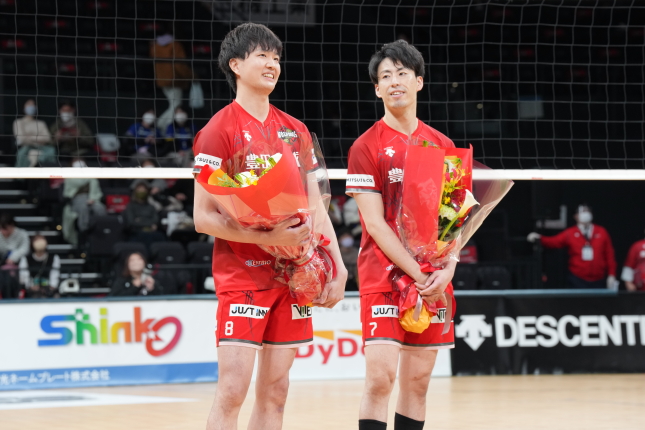 WD名古屋・白岩直也「やめると決まってからは寂しさはあるもののやり切った」神谷雄飛「チームでバレーができたことは幸せでしたし光栄に思っている」引退会見