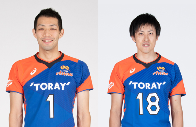 東レ男子、ハイキューコラボでモヒカンで沸かせたブロックマスター富松崇彰と、リリーフサーバーの鬼、鈴木悠二が黒鷲旗をもって勇退