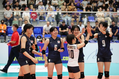 U20女子、韓国にストレートで勝利し、決勝進出　第21回アジアU20（ジュニア）女子選手権 サムネイル
