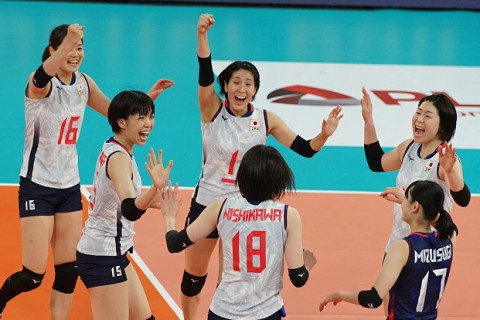 女子代表、ベトナムに3-1で勝利し、決勝進出。田中瑞稀21得点、西川有喜19得点の活躍　2022AVCカップ女子 サムネイル