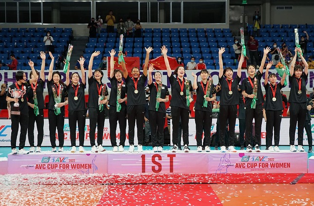 女子代表、中国に3-1で勝利し、初優勝。柴田真果主将がMVPに　2022AVCカップ女子