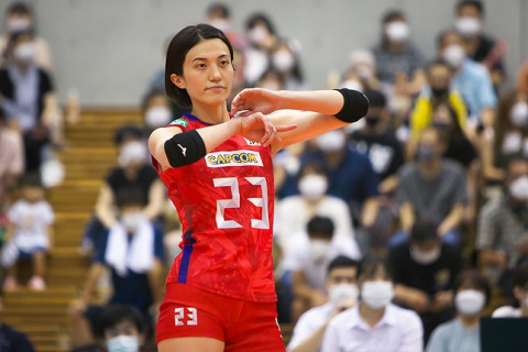 女子代表、フランスにストレートで勝利し、ここまで失セットなしで３勝目　パリオリンピックプレ大会 サムネイル