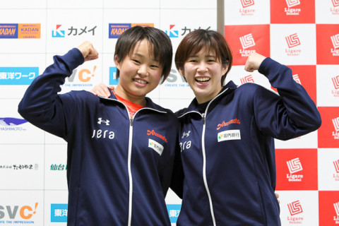 アランマーレ・木村友里「やるべきことに最後まで集中できた」、仙台・末永真由「エースとして自分が点を決める」、GSS東京・色摩知巳監督兼選手が230試合到達　V2女子会見 サムネイル