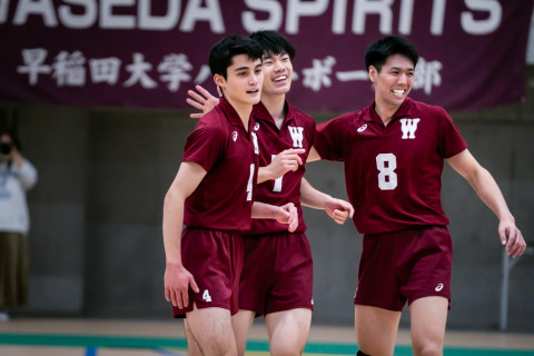 フォト 全早慶明バレーボール定期戦 早稲田大学 大塚達宣、岩本大吾、水町泰杜ら VS 明治大学 安井恒介、坂本雄大ら 2022.11.05 サムネイル