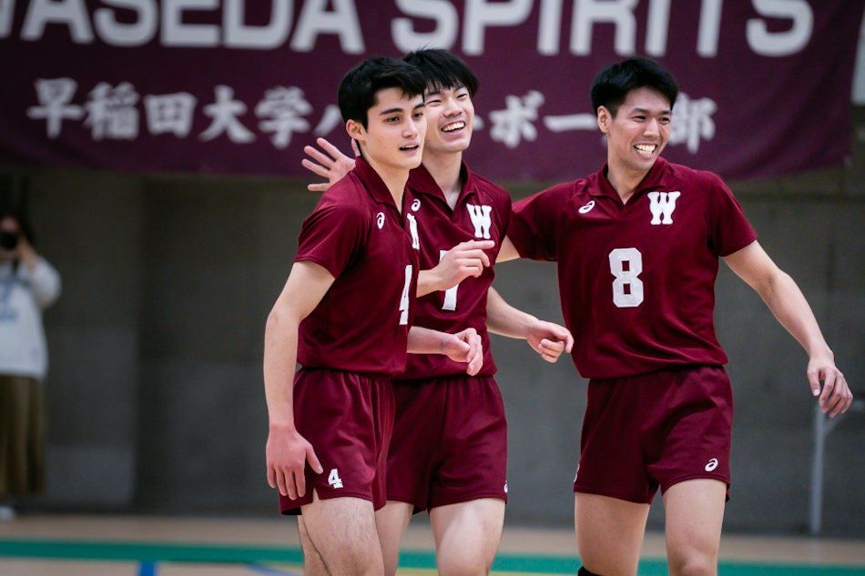 フォト 全早慶明バレーボール定期戦 早稲田大学 大塚達宣、岩本大吾、水町泰杜ら VS 明治大学 安井恒介、坂本雄大ら 2022.11.05