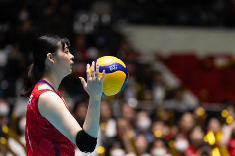 山田二千華「サーブはターゲットよりも打ちやすいコースを意識した」　パリ五輪予選／W杯　ブルガリア戦　コメント サムネイル