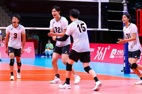 男子日本代表、インドをストレートで下し、準決勝進出。25日に決勝進出を懸けて中国と対戦　アジア競技大会 サムネイル