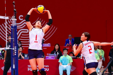 女子日本代表、カザフスタンをストレートで下し、予選ラウンド全勝で2次ラウンドへ　アジア競技大会 サムネイル
