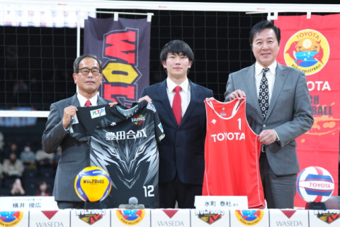 WD名古屋／トヨタ自動車・水町泰杜「インドアバレーボール、ビーチバレーボール、2つのバレーボールを繋げたい」入団会見 サムネイル