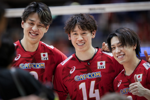フォト 石川祐希、髙橋藍、小野寺太志、宮浦健人、小川智大、永露元稀ら　買取大吉バレーボールネーションズリーグ2025千葉大会 男子代表 アメリカ戦 サムネイル