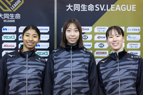 大阪マーヴェラス・林琴奈、成瀬ももか、宮部愛芽世「チームの状態は上がっている。ストレスのかかる相手と印象づけられた」　SV女子 サムネイル