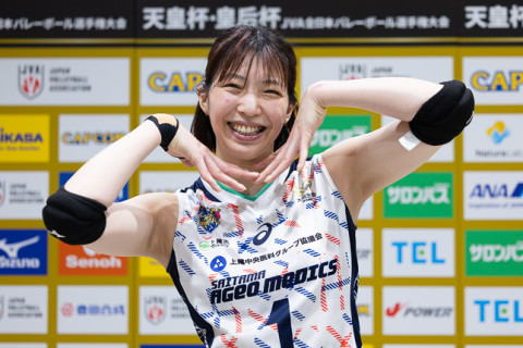 埼玉上尾メディックス・山中宏予「まずは雰囲気。ハッピーサークルで疲れも吹き飛んでいます」　皇后杯 サムネイル