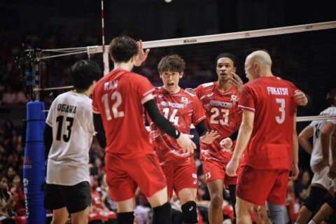 日本男子予選ラウンド全勝　髙橋藍がVNL今大会サービスエーストップに「少し狙いました」　石川祐希がキレキレの攻撃3セットで21得点　VNL サムネイル