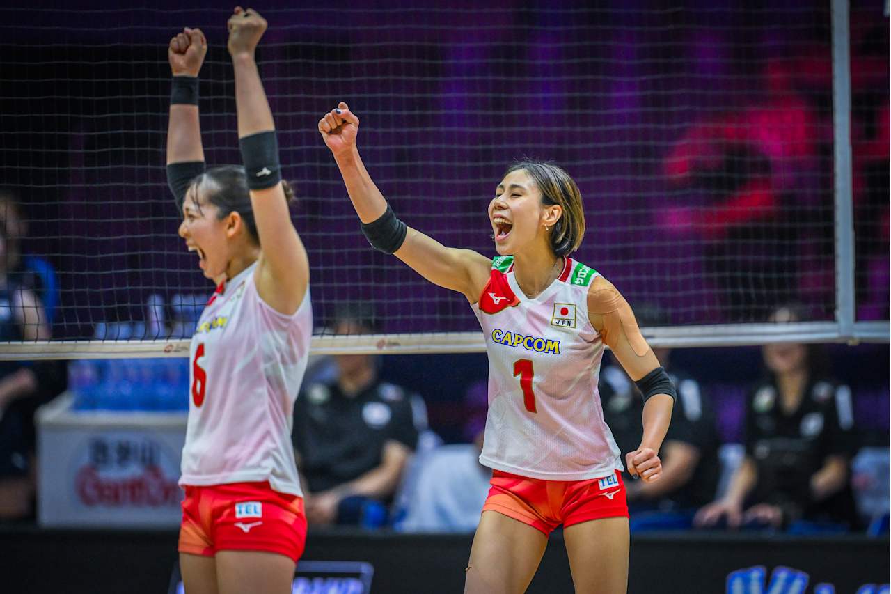 女子日本代表、韓国をストレートで撃破し、準々決勝進出。関菜々巳「全体的にサーブが弱かった。セッターとしてはコンビの精度をもっと上げていきたい」　アジア選手権
