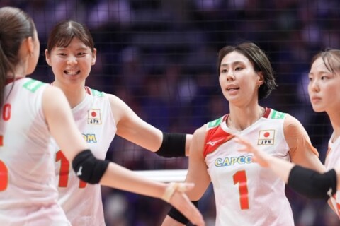 女子日本代表、日韓戦をストレートで制し、中国と決勝戦へ。愛知出身・山田二千華も躍動　アジア競技大会 サムネイル